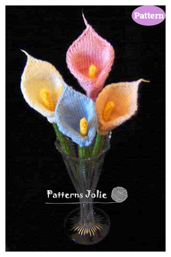 Μοτίβο πλεξίματος λουλουδιών Calla Lily