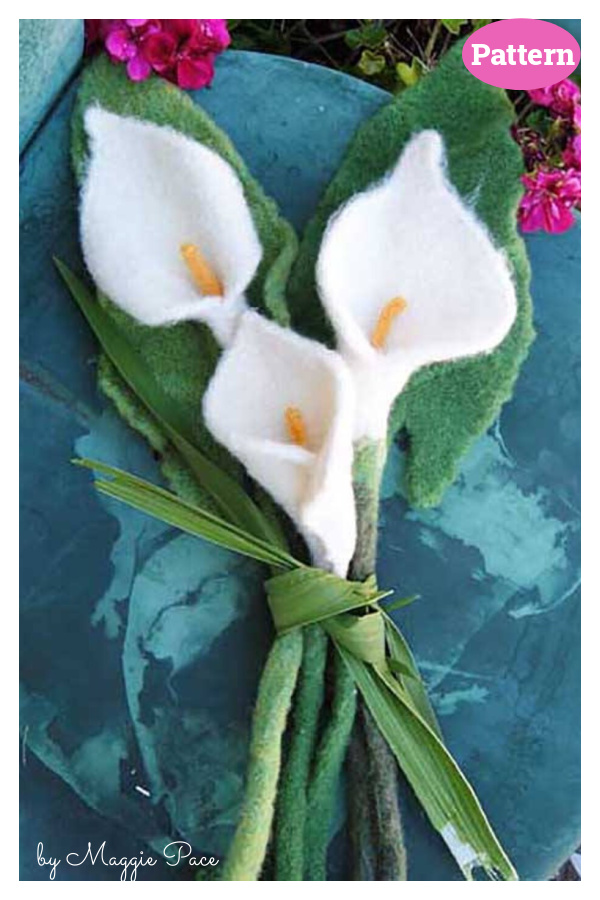 Μοτίβο πλεξίματος λουλουδιών Calla Lily