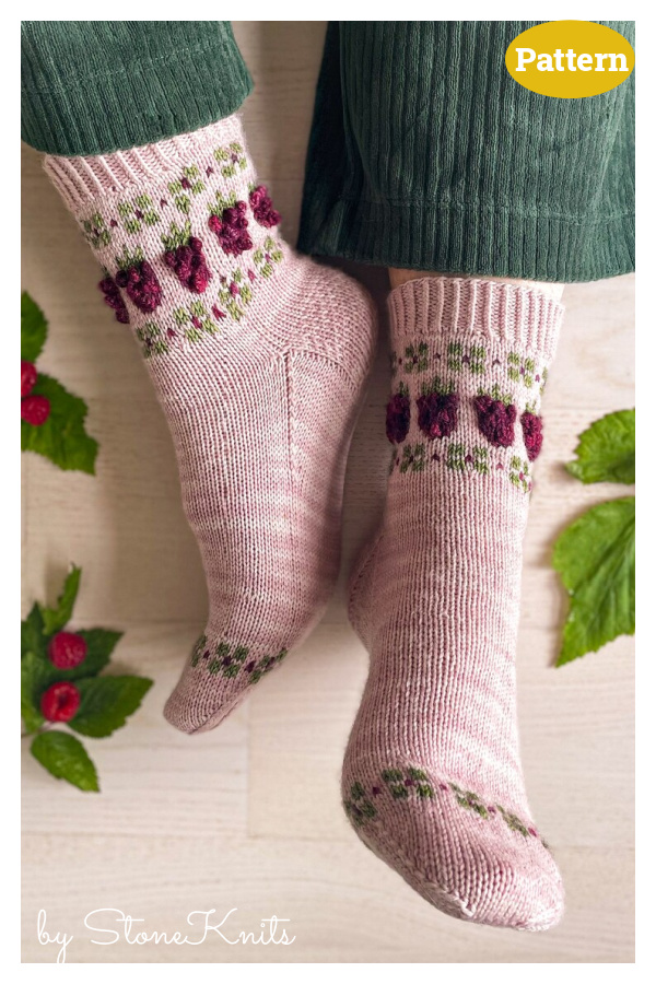 Μοτίβο πλεξίματος με φρουτώδεις κάλτσες